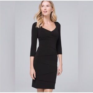 White House‎ Black Market Dress Womens Sheath Tiered Shaping Sweetheart cons